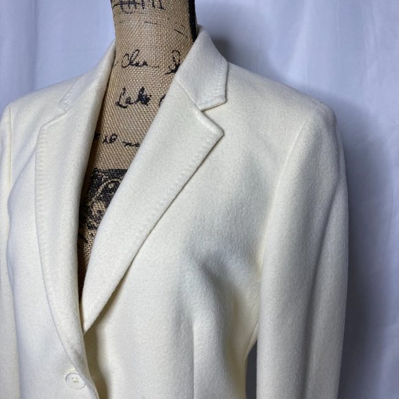 Brooks Brothers Ivory Wool Angora Blazer Jacket - Picture 2 of 12